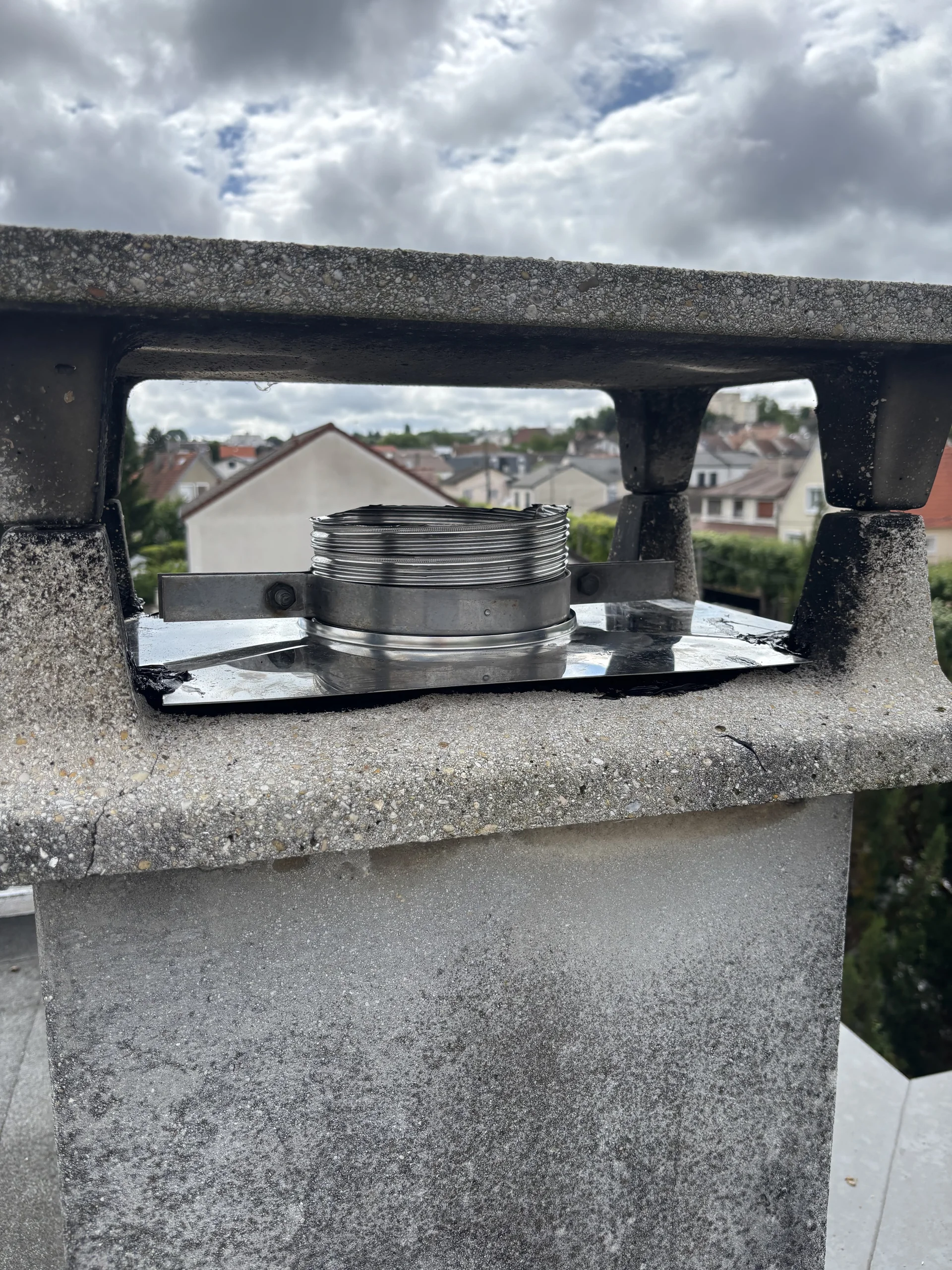 Tubage de conduit de cheminée terminé
